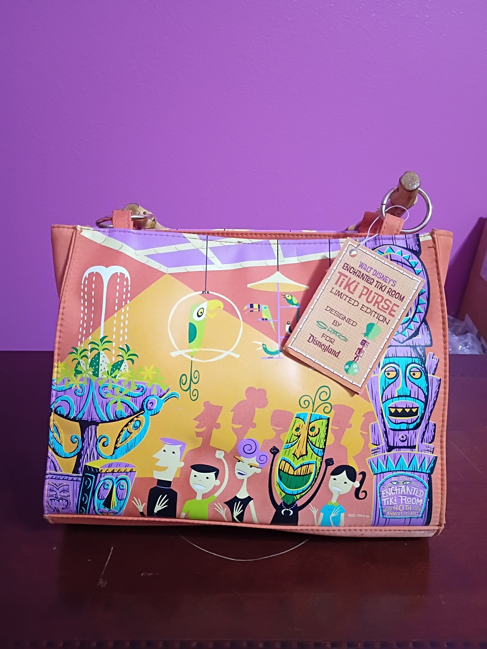 40th Anniversary Disney Orange Tiki Room Graphic Bag By Shag